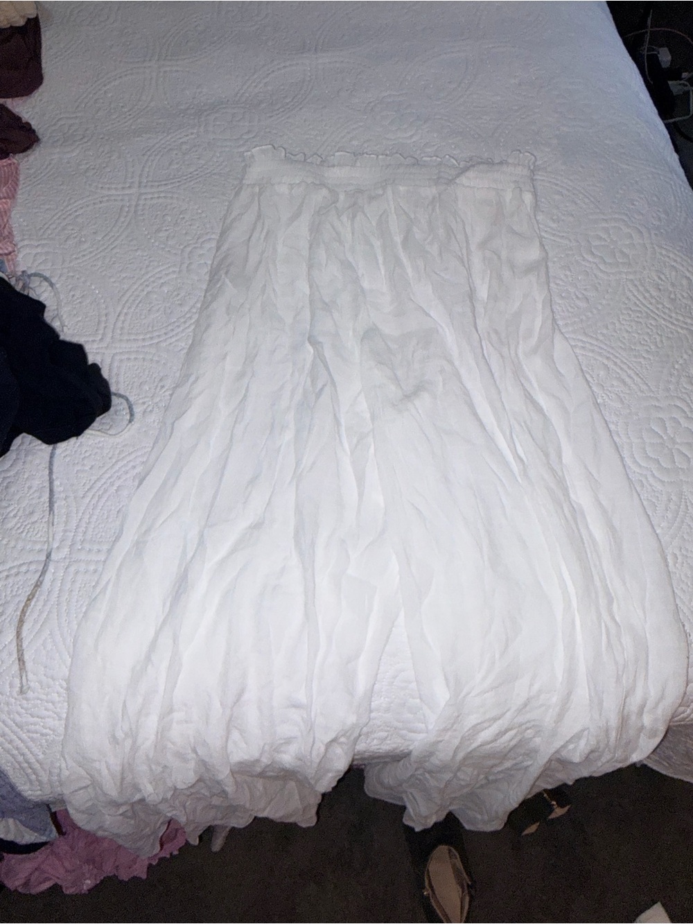 White Women's light coverup pants